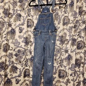 Girl's old navy boyfriend skinny overalls size 10